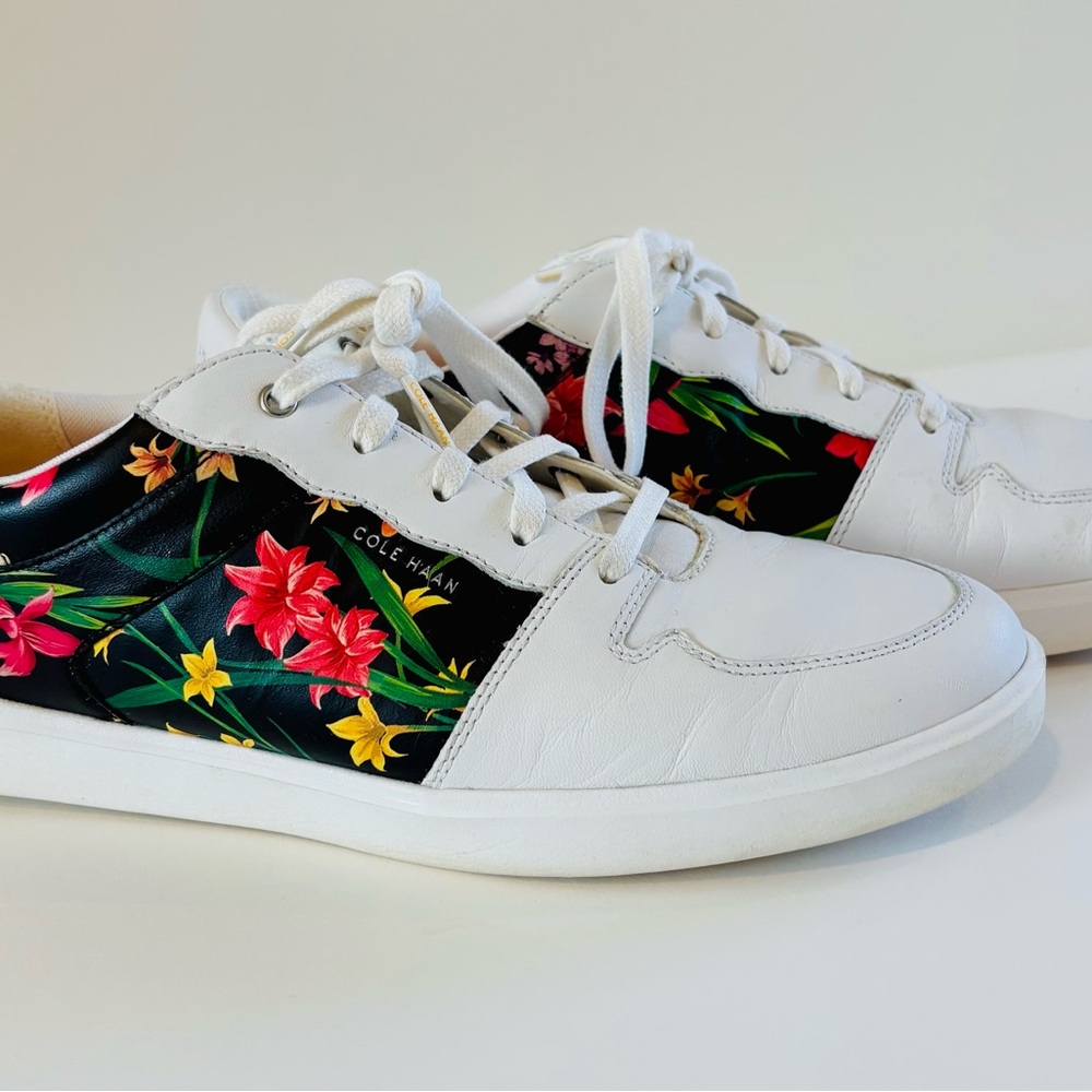 Cole Haan Women's Floral White Sneakers